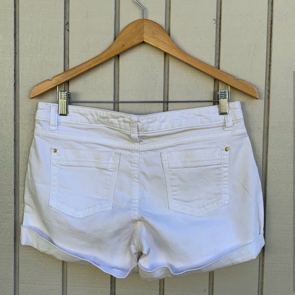 Apt. 9 White Jean Shorts with Cuffed Hem - Picture 3 of 4